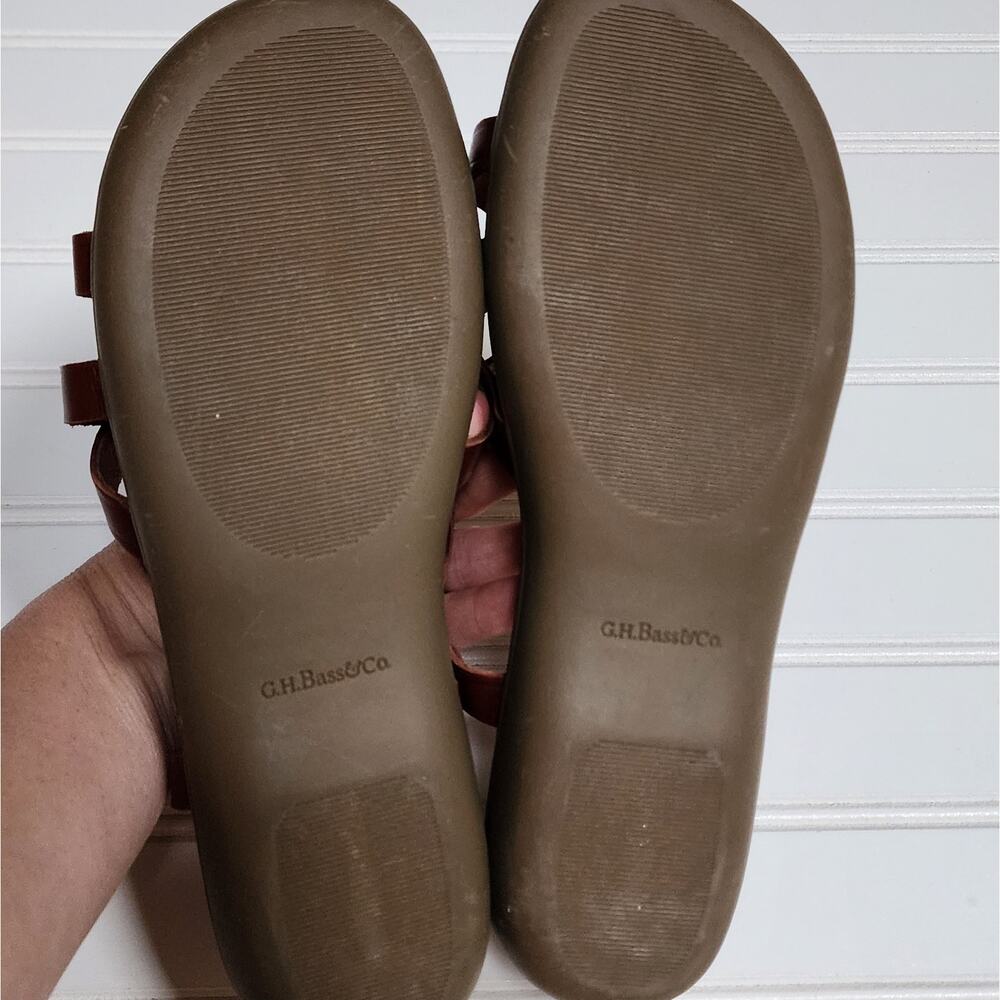 G.H. Bass & Co Sunjuns Margie Strappy Women's Leather Sandals Size 7.5W Brown - Picture 10 of 10